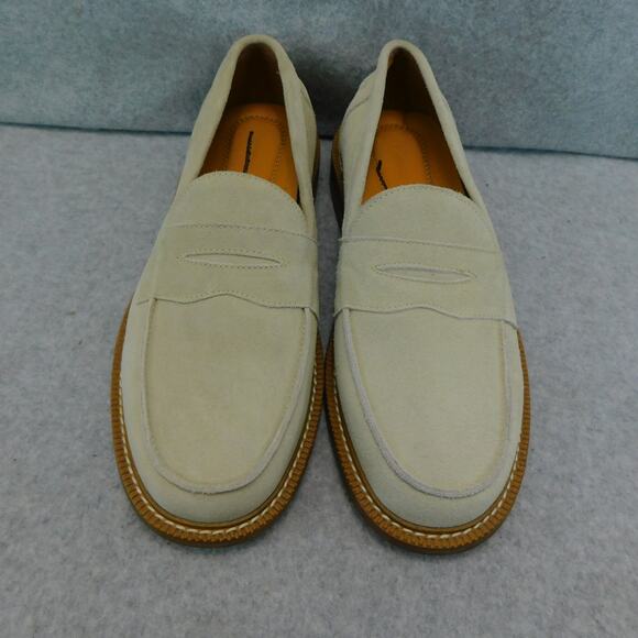 Express New Men's Beige Leather Suede Loafers Size 10 -Retails $118.00 - Picture 2 of 7